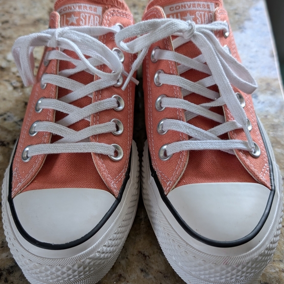 Converse All Star Coral Low Top Platform Sneakers - Picture 2 of 8